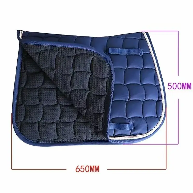 Horse equestrian breathable saddle pads riding dressage jumping Satin equestrian saddle pads for horse