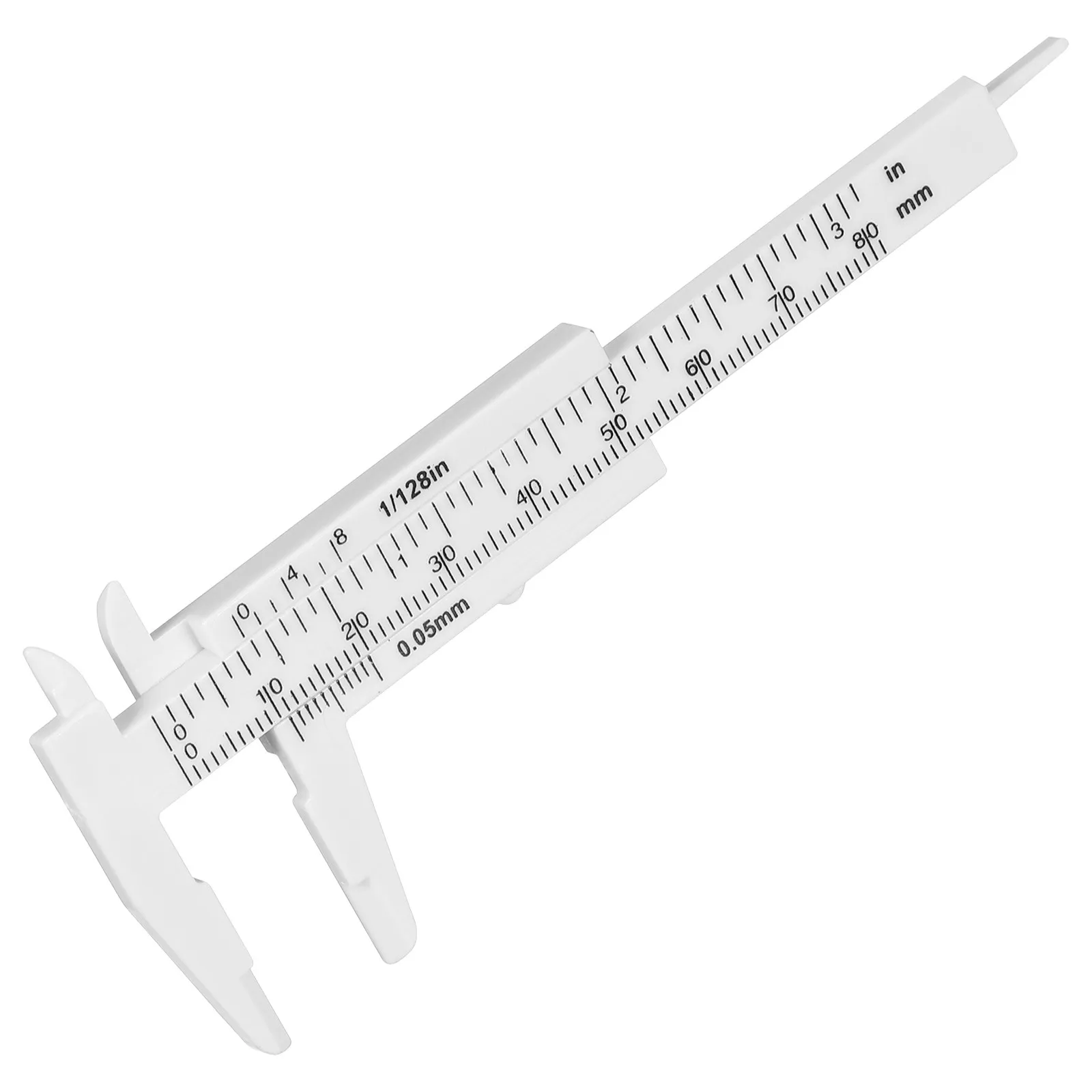 80Mm Mini Plastic Vernier Caliper Precision Measurement Tool for Button Jewelry Crafting Handicrafts Industrial Applications