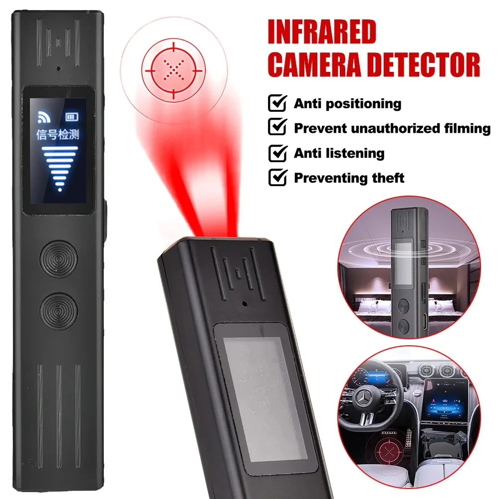 

Hidden Camera Detector Anti-Spy Car GPS Tracker RF Wireless Signal Scanner Security Protection Wiretapping Device Finder