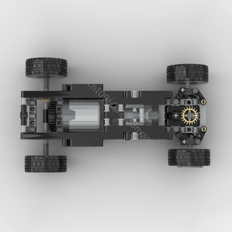 MOC テクニカル RWD シャーシ モーター付き RC カービルディングブロック DIY クリエイティブエキスパート車両組立レンガ子供のおもちゃクリスマスギフト