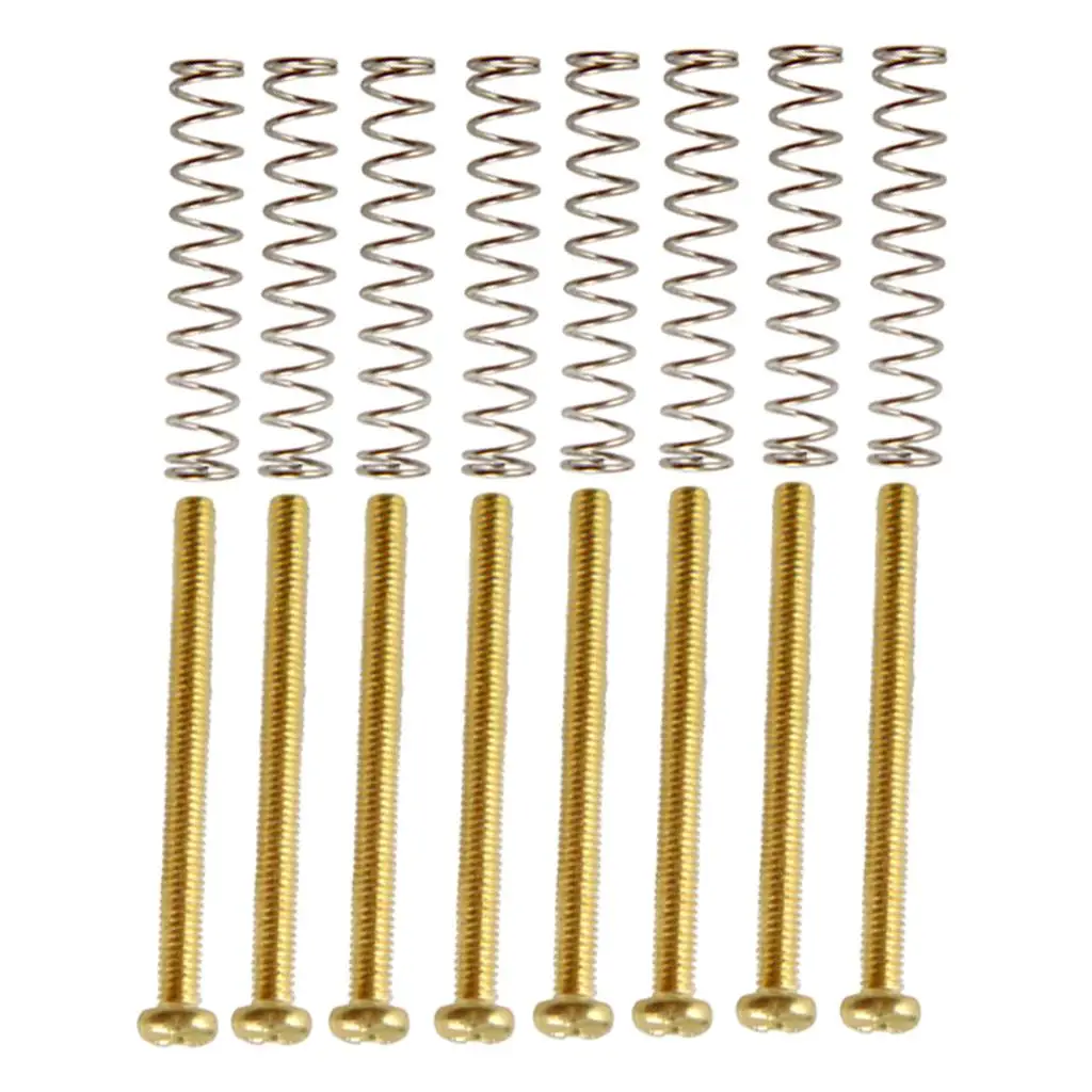 Tooyful 8 Pieces Metal Humbucker Double Coils Pickup Frame Clamp Screws + Springs for Electric Guitar Replacement Parts