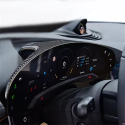 Black Car Interior Decoration Protection Carbon Fiber Sticker For Porsche Taycan 2019-2022 Auto Styling Accessories