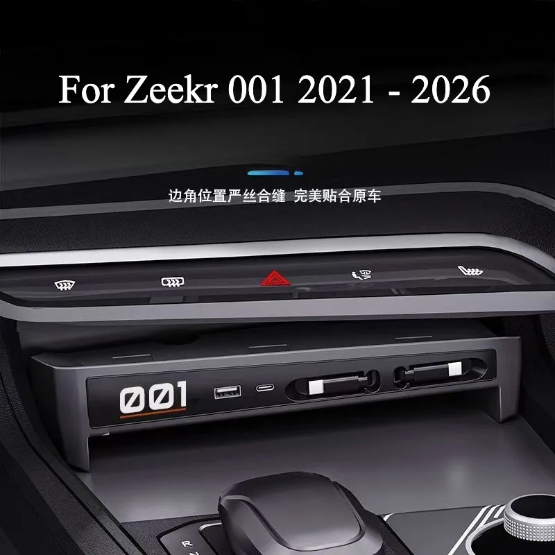 

For Zeekr 001 2021-2026 Central Console USB Type-C Fast Charger Shunt Docking Station Car Interior Modify Accessories