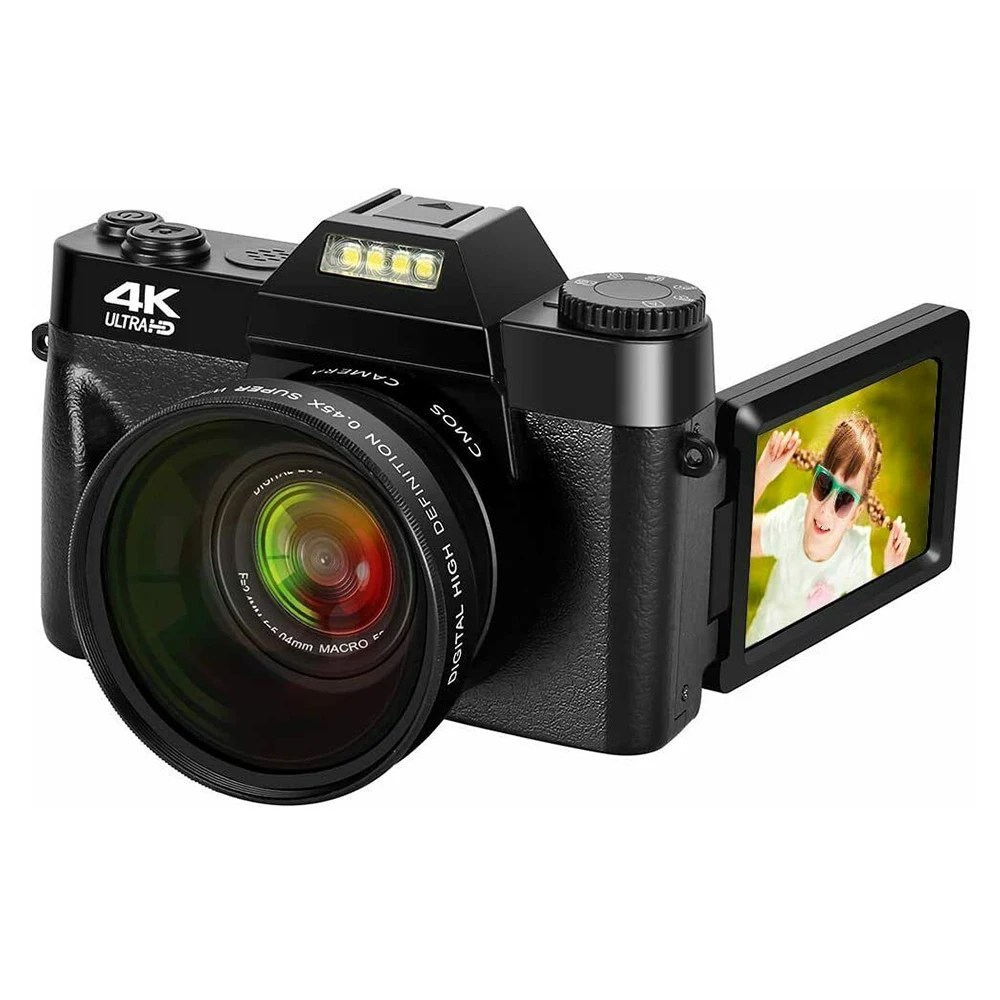 

4K HD Digital Camera 48MP Camera Vlogging Camera WI-FI Wide Angle16XZoom Video Camera Camcorder Recording Camera for YouTube