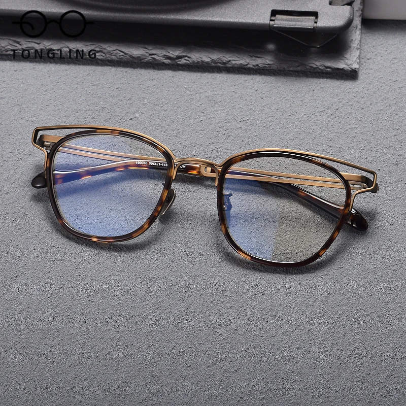 Ultralight pure titanium vintage handmade panels feature butterfly frames full frame large face unisex