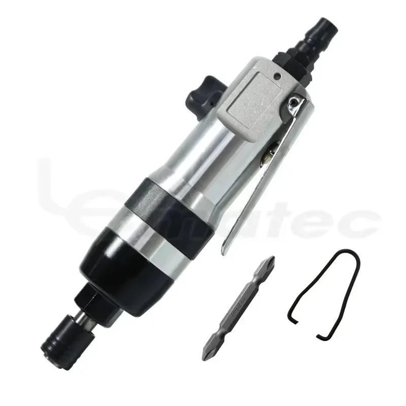 Pneumatic Air Impact Screwdriver Assembly Industry Tool Lematec 100 N-M Torque 13000 RPM 4-6mm Chuck 90 PSI Model LE-G501