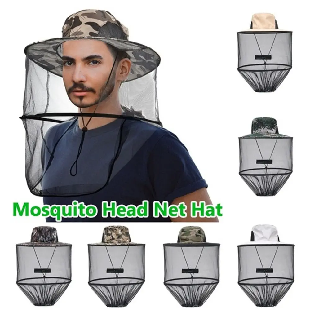 Fashion Foldable Hidden Net Mesh Insect Bee Protection Fishing Cap Mosquito Hat Outdoor Sunscreen Repellent Protection