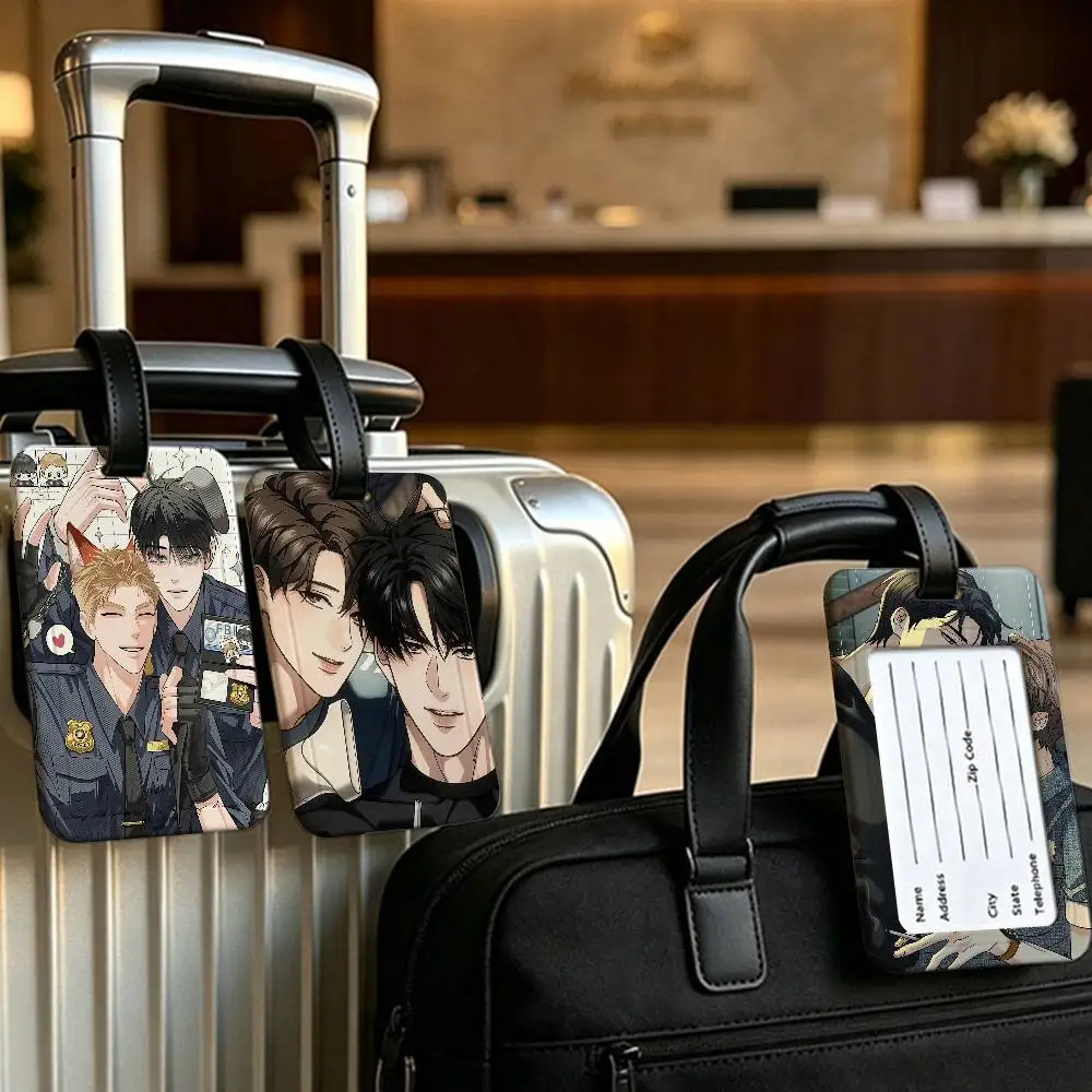Melting Point bl PVC Information Card Holder Luggage Tag Anti lost Waterproof Name Label For Travelling
