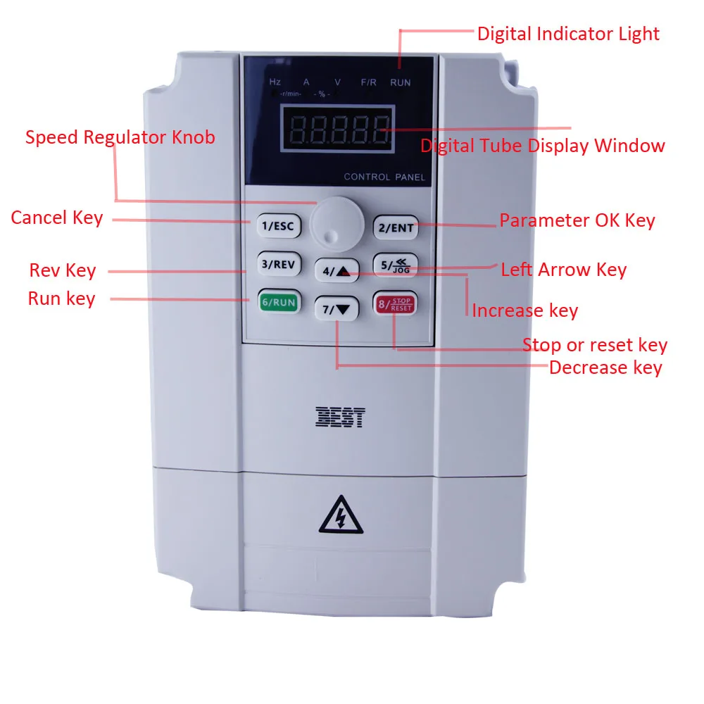 Engraving Machine BEST Inverter VFD 5.5kw Variable Frequency Drive for spindle motor speed control