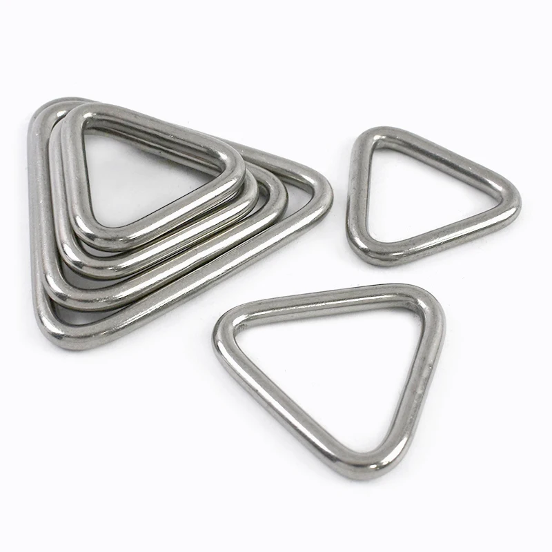Meetee 15-40mm Triangular Metal Buckles Clothing Decoration Stainless Steel Connection Buckle Dog Collar Hook DIY Accessories