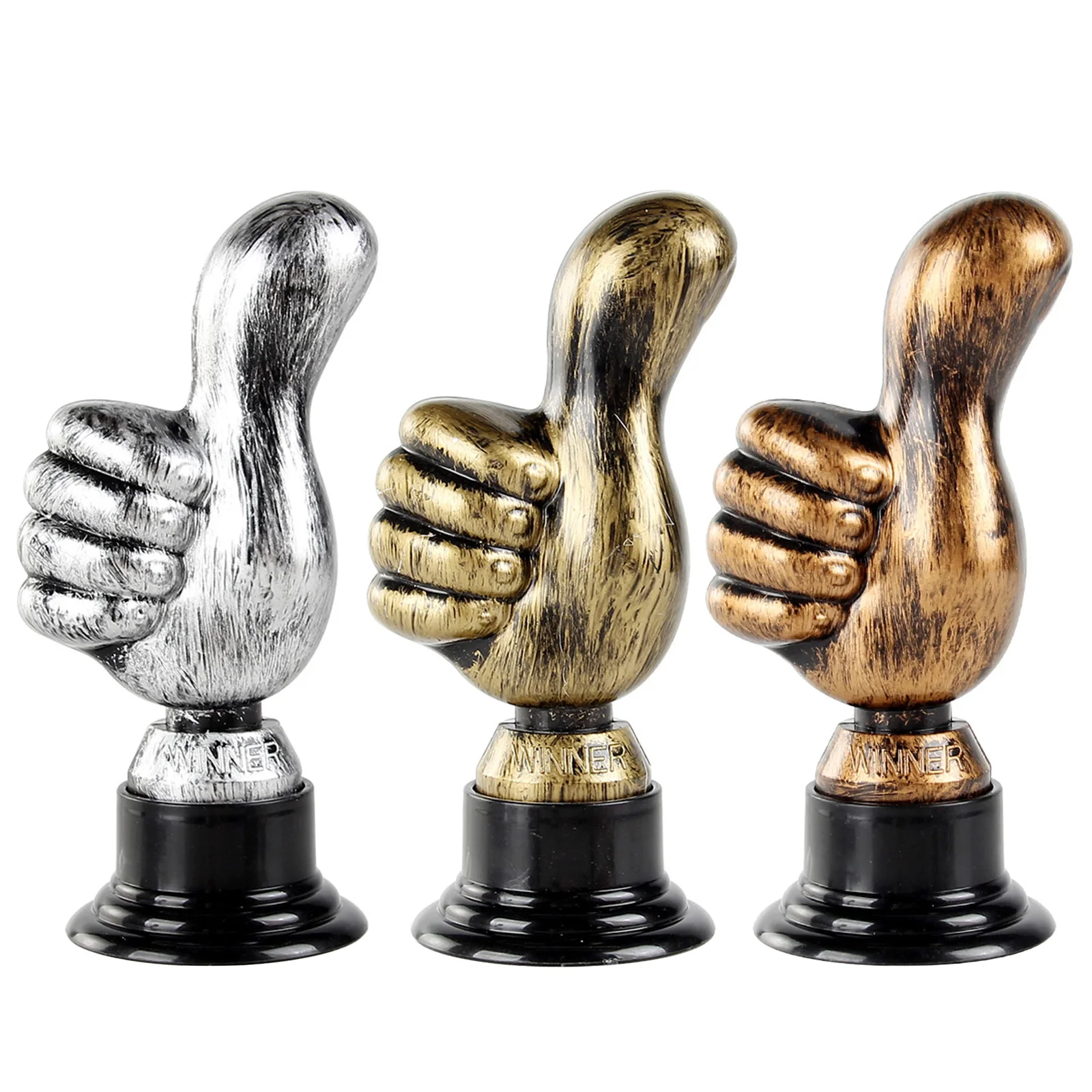 Sports Plastic Honor Trophies with Spray-paint Award Trophy for Events Festival Celebrations Party Games Class Rewards