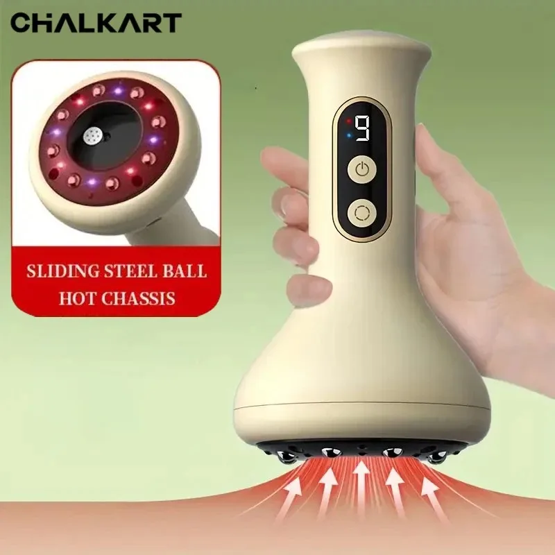 

USB перезаряжаемый массажер для живота с подогревом и регулируемым Гуа Ша — портативный для ног, рук, всего тела, сертифицированный CE, хиропрактика