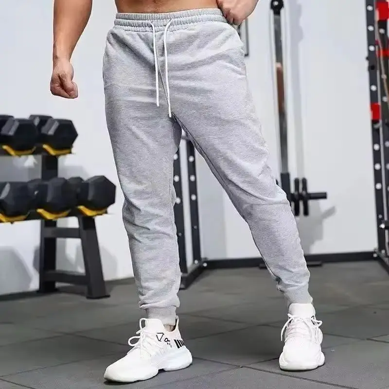 Sweatpants Spring Autumn Cotton Long Pants Jogger Trousers Casual Sports Men's and Women's Fitness Solid Jogging Pants 15 Colors