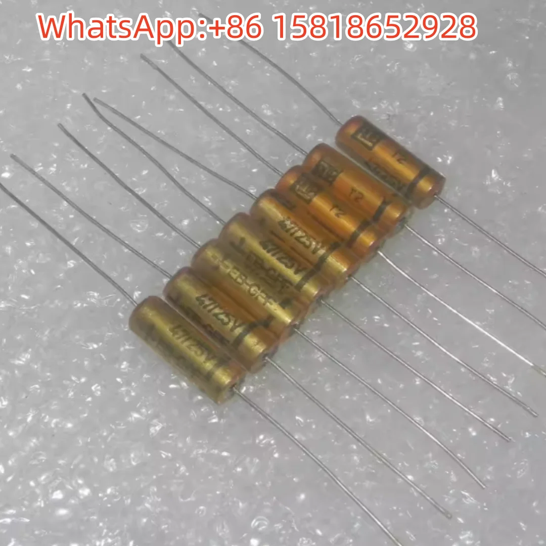 2pcs Germany ROE 25V 47uF 47uF/25V Gold EB Copper Leg Digital Grinder Old Audio Electrolytic Capacitor