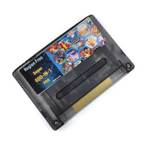 Super DIY Retro 800 in 1 Pro Video Game Cartridge For 16 Bit Game Console Card China Version