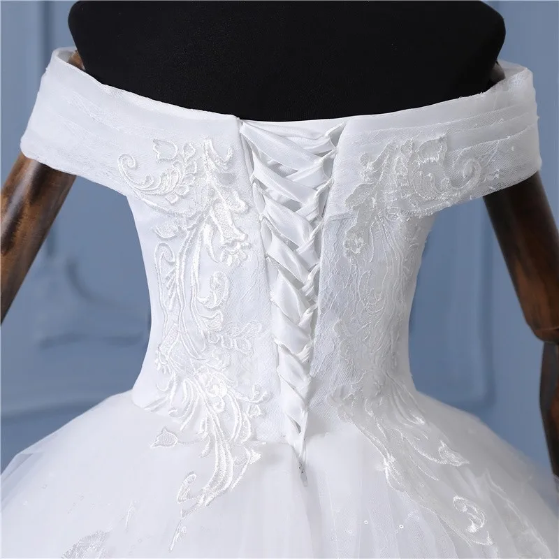 New 2024 China Off White Wedding Dress With Train Ball Gown Princess Classic Embroidery Princess Plus Szie Elegant Bridal