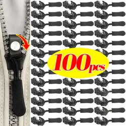 100/1pcs Zipper Repair Kit Universal Quick Instant Repair Replacement Zipper Pull Sliding Teeth Free Sewing Rescue Zippers Head