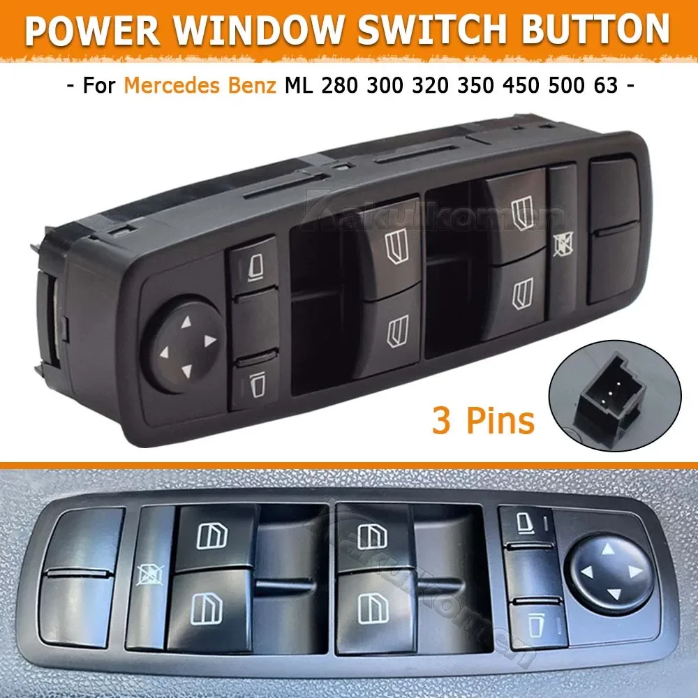 

A2518300090 2518200110 Electric Power Window Master Lifter Switch For Mercedes Benz W164 ML GL R Class 350 320 ML350 450 R350
