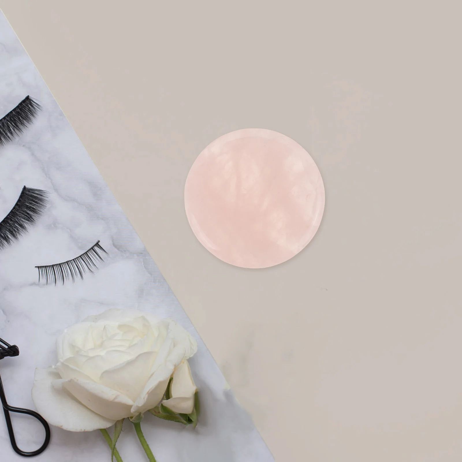 

2Pcs Jade Stone for Eyelash Extensions Professional Reusable Eyelash Extension Tool Slow-Drying Glue Holder Salon Use Round