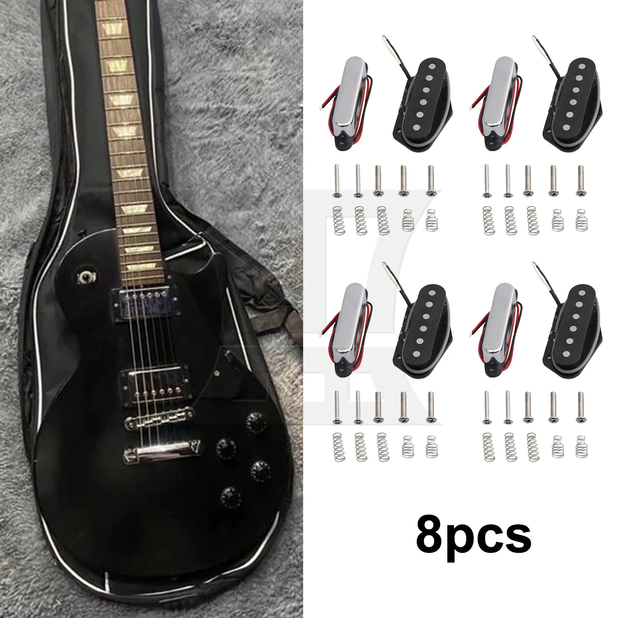 

Yibuy 4 Sets Of 8-Piece Guitar Single Coil Pickup To Improve Sound Quality