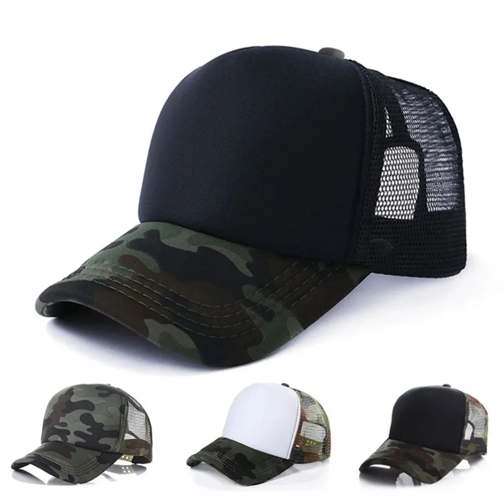 Casual Sun Protection Baseball Cap Breathable Mesh Sunscreen Hat Adjustable Driver Cap Summer