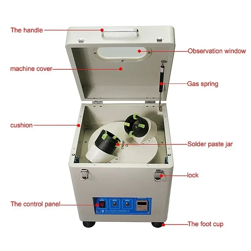 

Automatic Solder Paste Mixer Solder Cream Mixer ZB500S Repair PCB Solder Station 500-1000G Tin Cream Mixer