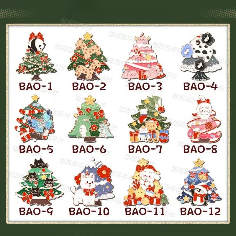 12 Arten Weihnachtsbaum Kühlschrankmagnet Sammlerstück Ins Geschenke Katze Weihnachtsbaum Metall Magnetischer Kühlschrankaufkleber Weihnachtsgeschenk