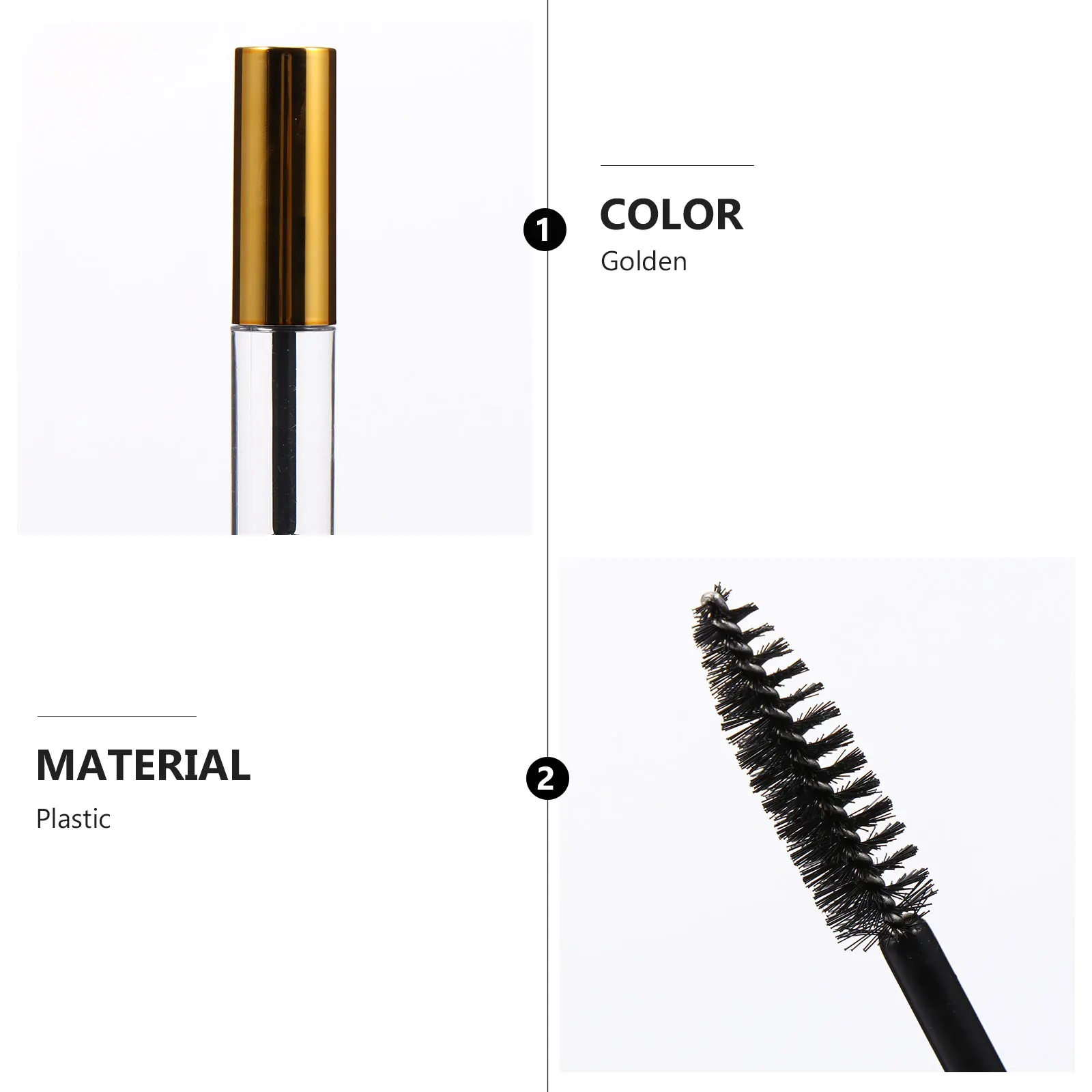 

10Pcs Mascara Tubes Refillable Empty Plastic Bottles Transparent Storage Containers Travel Portable Portable Bottle