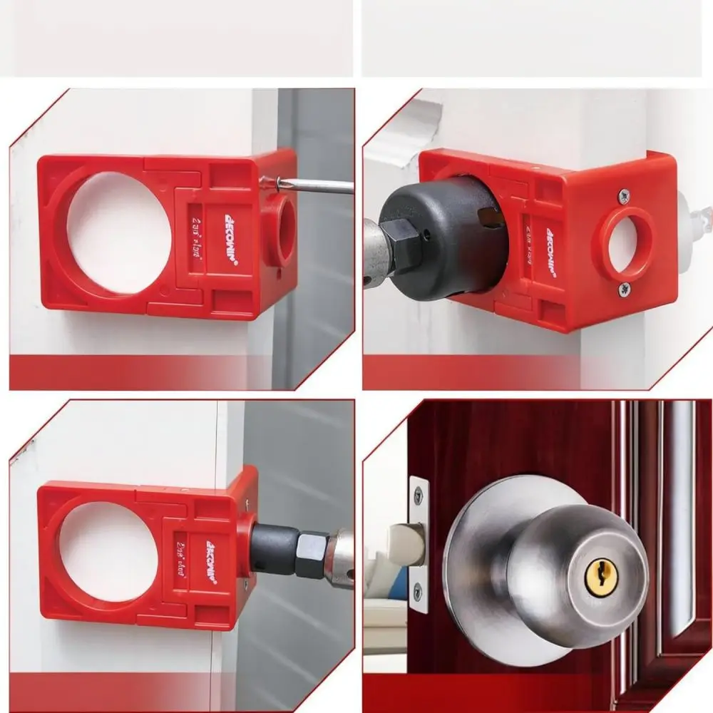 Heavy Duty Door Lock Installation Jig Tool Accurate Wood Drilling Guide For Efficient Hardware Mounting Process