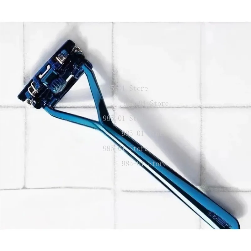 Aluminum alloy bald shaving tool, triple razor with interchangeable blades