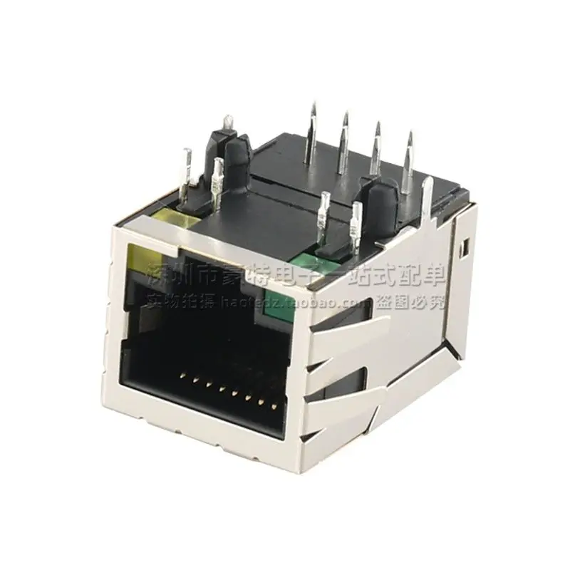 Conector de interfaz de red RJ45 original importado, nuevo, original, con luz y filtro, 10 piezas/13F-60LDNL