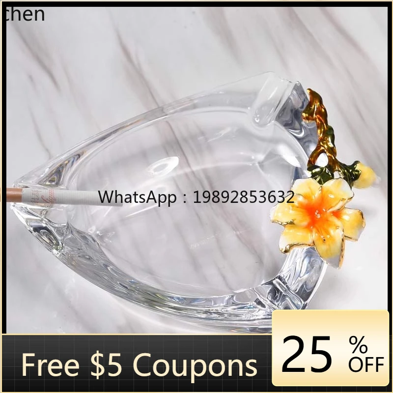 

Glass Ashtray Decoration Model Room Desktop High-end Office Coffee Table Ornament