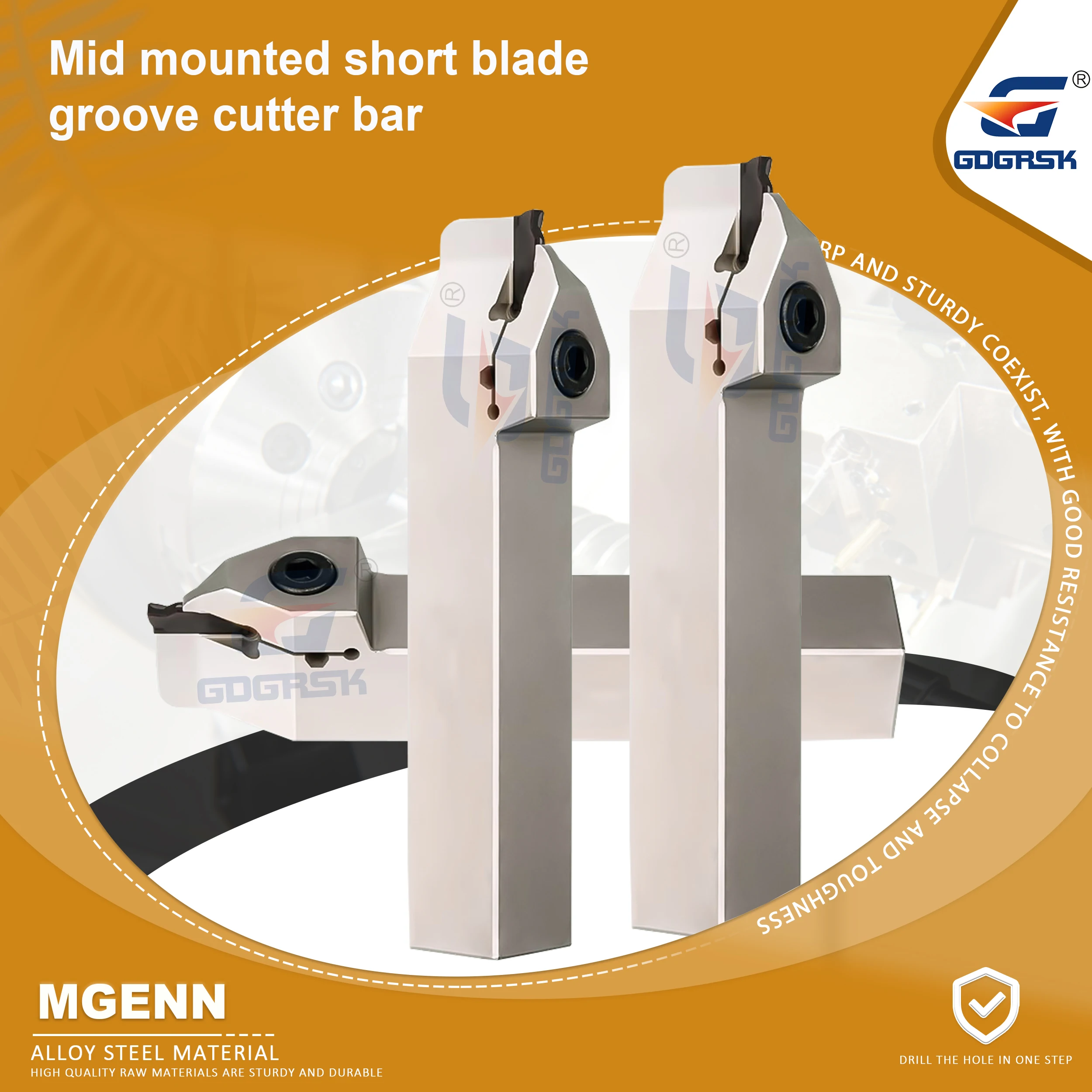Spring Steel Grooving Cutter Bar MGENN2020-2T6 MGENN2525-6T10 CNC Lathe Anti-Seismic Mid Mounted Short Blad Grooving Cutter Bar