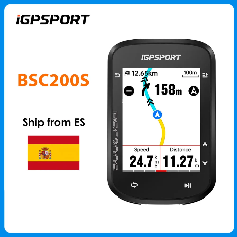 iGPSPORT BSC200S Computer GPS per Bicicletta, Navigazione con Schermo a Colori, Tachimetro Wireless, Contachilometri per Ciclismo