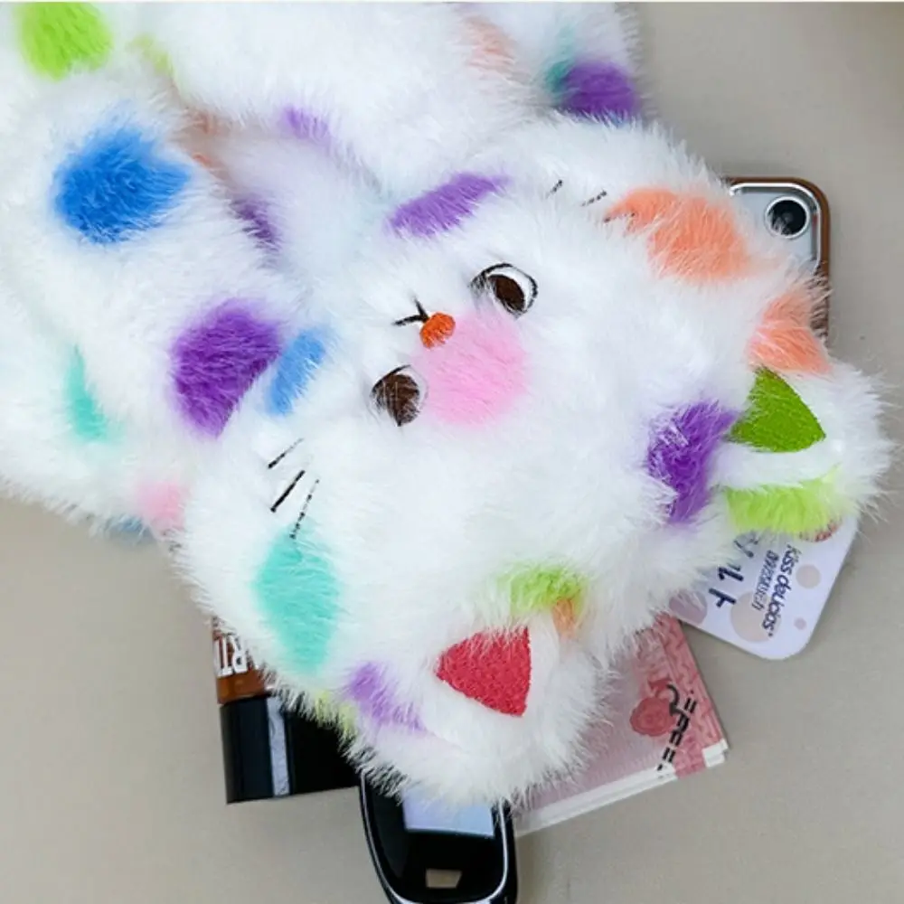 Spotted Cat Wave Point Cat Plush Backpack Cat Head Adjustable Cartoon Plush Schoolbag High-capacity Animal Plushie