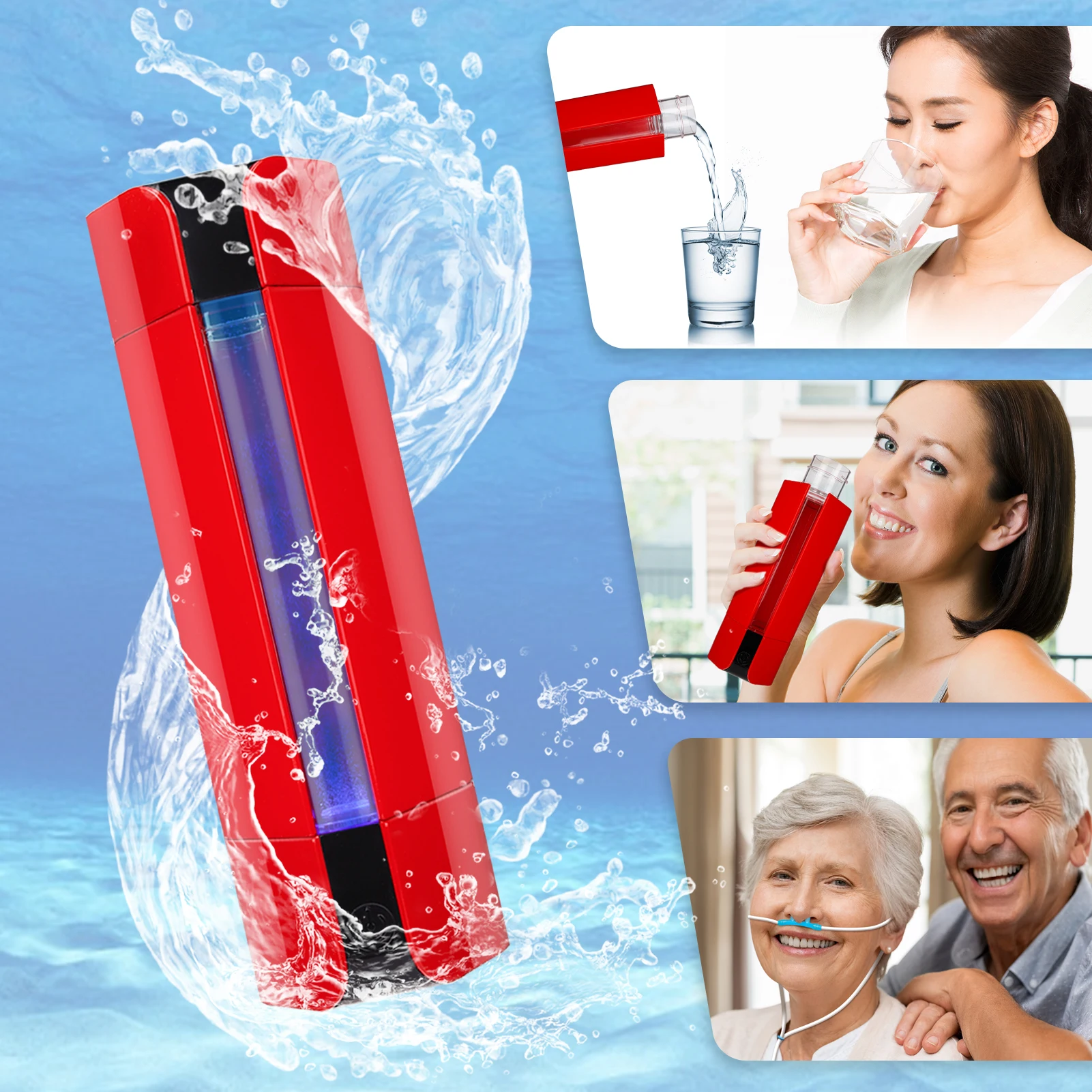 Botella de agua portátil vendedora caliente del generador del hidrógeno del dispositivo rico de la hidrógeno con el certificado del CE