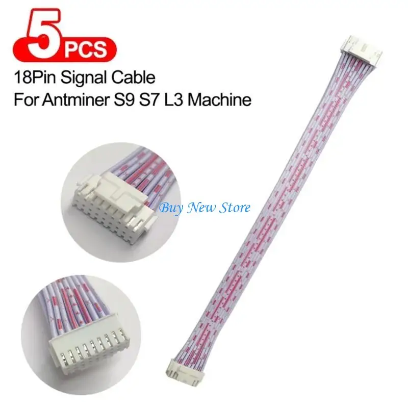 

20CE 5Pcs/Set 18Pin Cable 2X9 Pins Miner Connection Date Cord Line