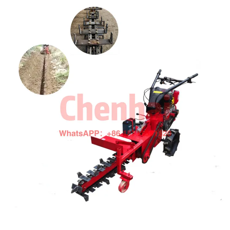 

Small multi-functional chain trencher machine 15HP trencher