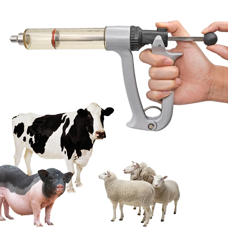 25ml/50ml Semi-Automatic Continuous Syringe Adjustable Vaccine Injector Veterinary Chicken Sheep Horse Special New Products