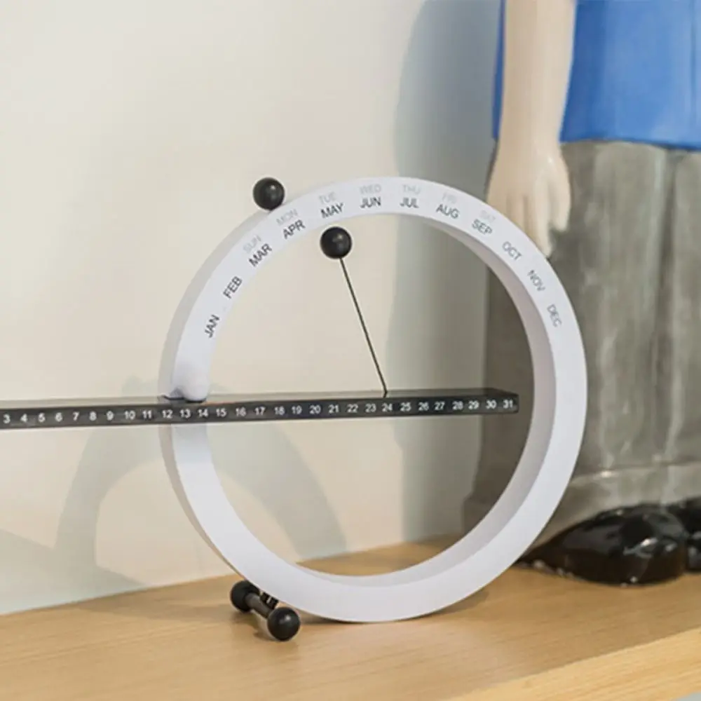 Magnetic Wall Clock Perpetual Wall Calendar Wooden Perpetual Calendar for Home Decor European Style Living Room Bedroom