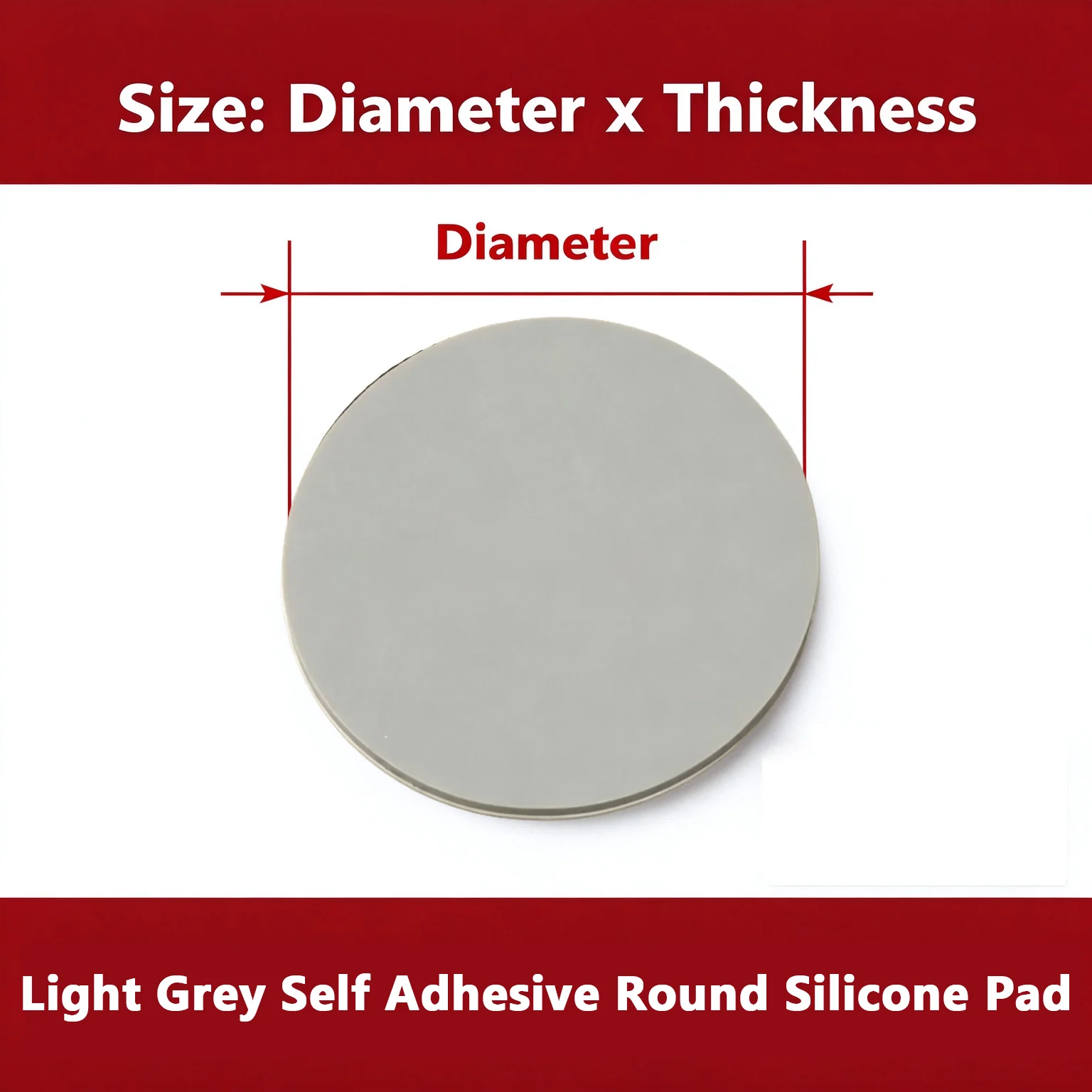 50pcs 5-30mm Grey Self Adhesive Round Silicone Rubber Bumpers Shock Absorber Feet Pad Laptops Keyboards Calculators Monitors