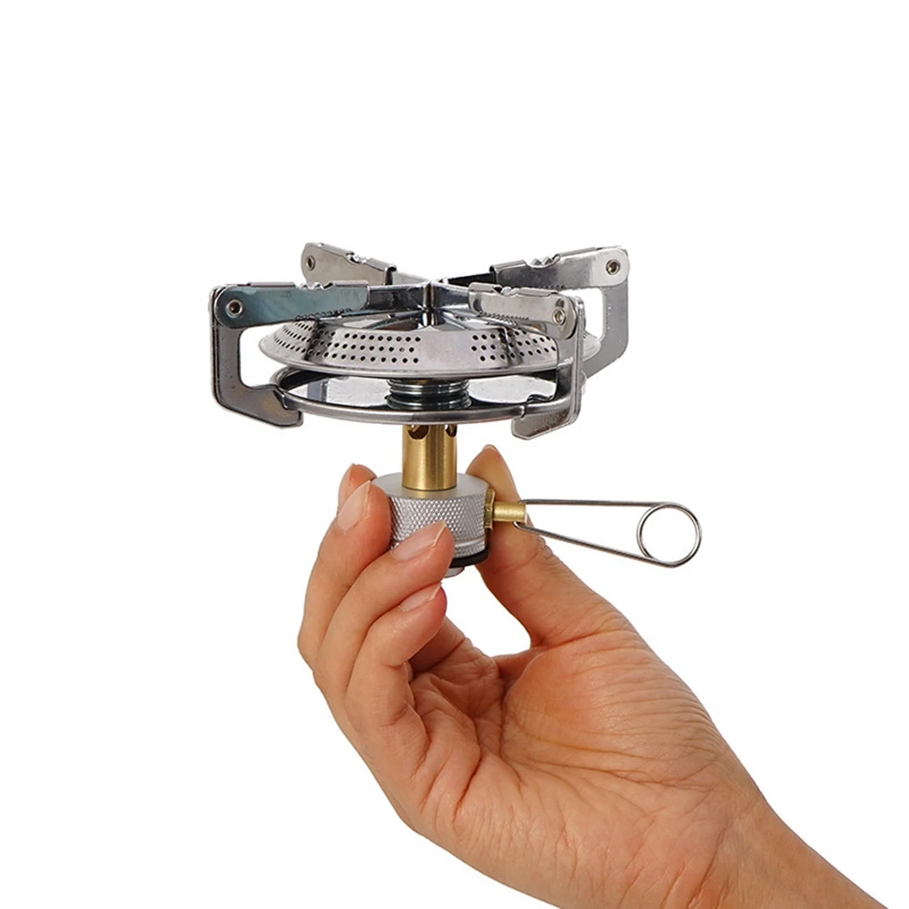 AT02-Outdoor Camping Gas Stove Portable Stove Burner For Hiking Backpacking Picnic Cooking Stoves Furnace,Foldable Stove