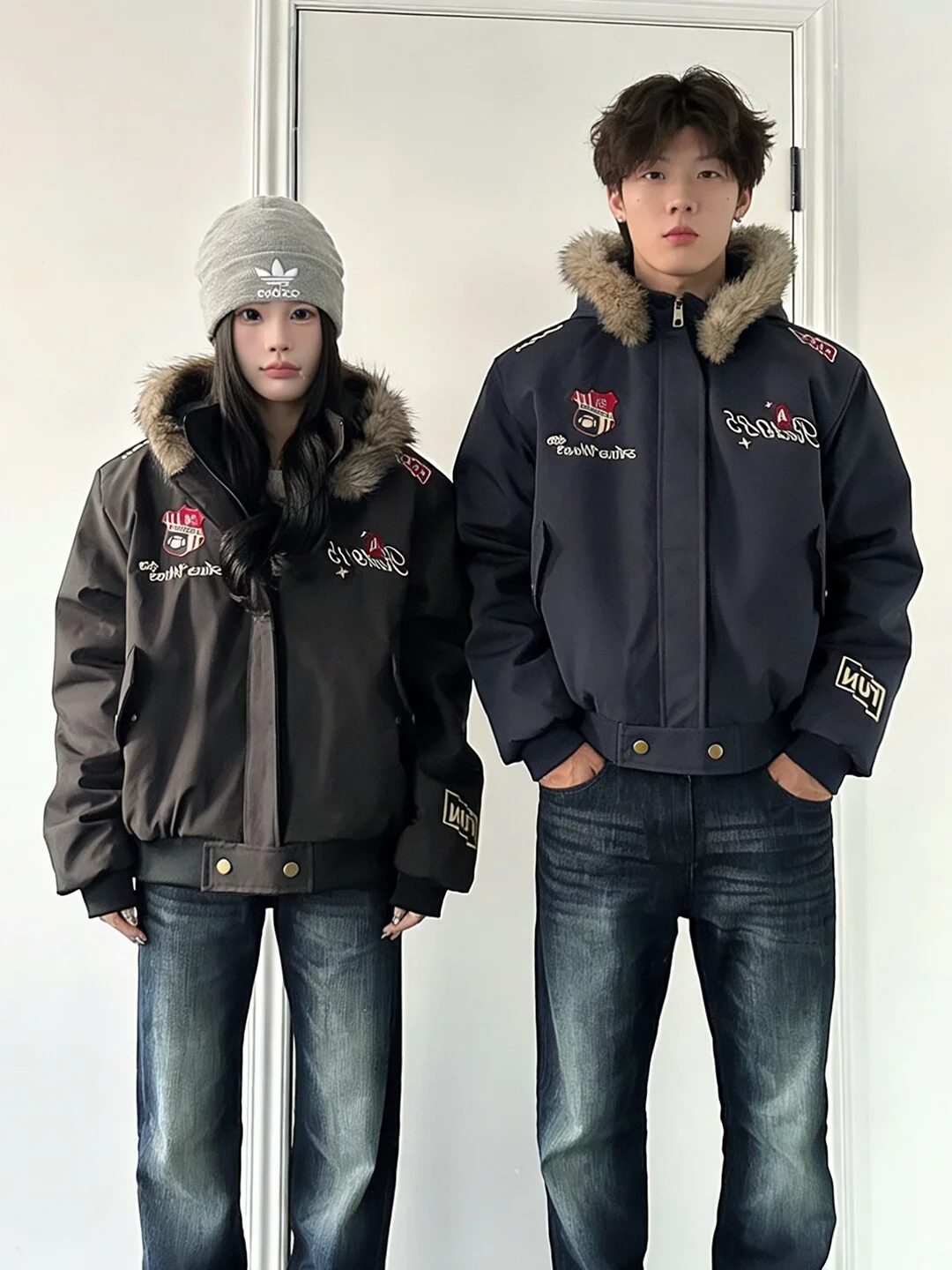 

Утепленная хлопковая парка-куртка мужская зимняя с вышивкой Bae Mountain Eagle, с капюшоном, теплая, с длинными рукавами, на молнии