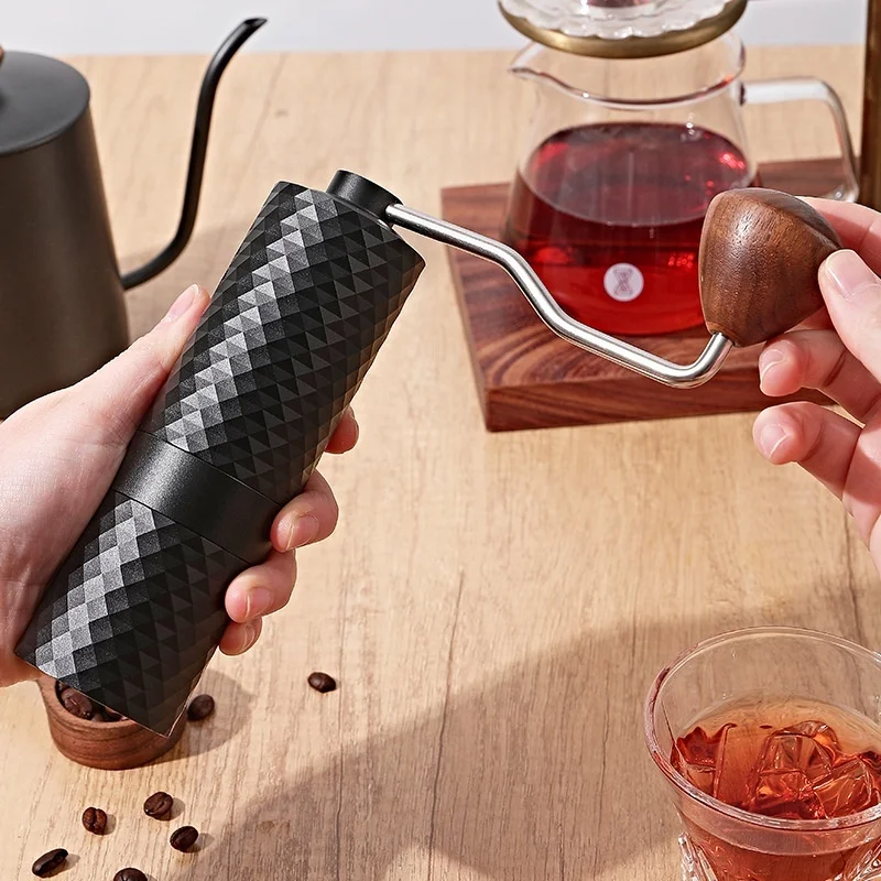

Manual Coffee Grinders Capacity Professional Portable Hand Kitchen Mill Design Tool Quality Setting Handmade Espresso Pourover