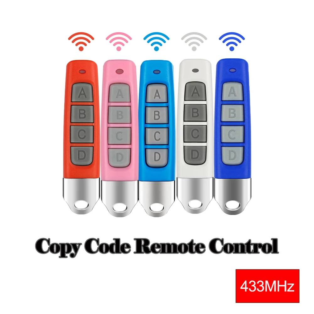4CH 433MHz Clone Function Wireless RF Remote Control Self-copying Fob Command Universal Duplicator For Gate Garage Door Lighting