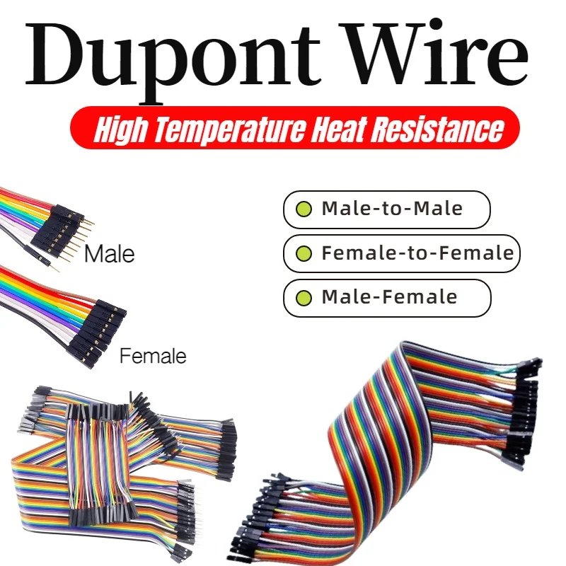 Dupont Line 10CM 20CM 30CM 40Pin Male to Male + Male to Female and Female to Female Jumper Wire Dupont Cable for Arduino DIY
