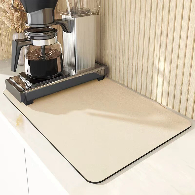 Super Absorbent Kitchen Tableware Impermeable Drainage Mat Coffee Dish Drying Mat Heat Insulation Non-slip Pad Tableware Mats