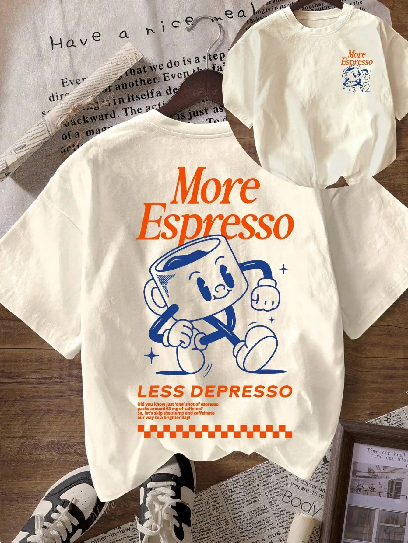 

Больше Espresso Coffee Club Повседневная футболка с короткими рукавами и круглым вырезом для женщин
