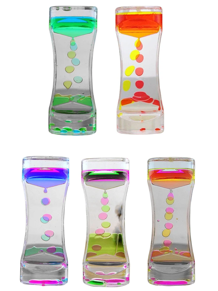 5 Colors new sale Educational Toys Hourglass, Sensory, Visual Stimulation, Timer Decompression, Water Drop Time Lapse Sensor