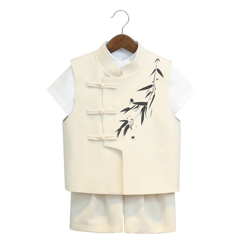 Costume Tang pour garçons, Costume de spectacle de Style chinois pour enfants, tenues de mariage élégantes pour garçons, tenue de cérémonie d'hôte de recitation pour enfants